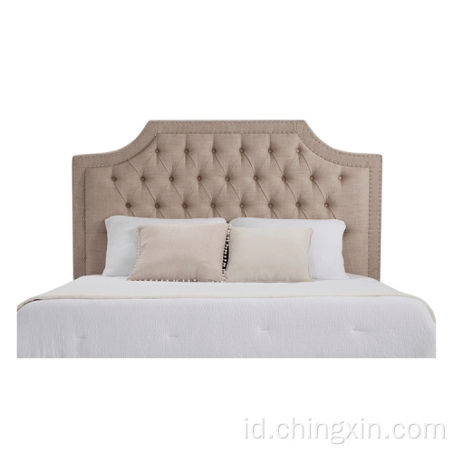 Tombol Gaya Amerika Tufting Kain Berlapis Furnitur Kamar Tidur